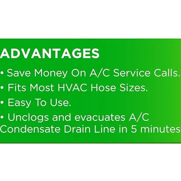 NATRAVOR™ HVAC & AC Drain Line Cleaner Tool – Universal Wet Vac Adapter for 1" Lines (Prevents Clogs & Water Damage)