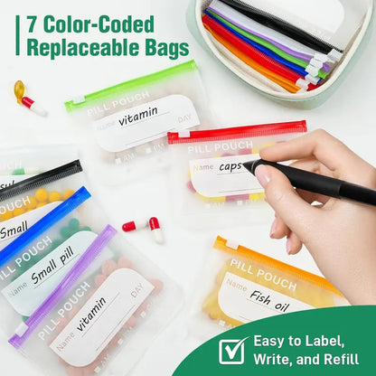 A8 Weekly Waterproof Pill & VitaminTravel Organizer