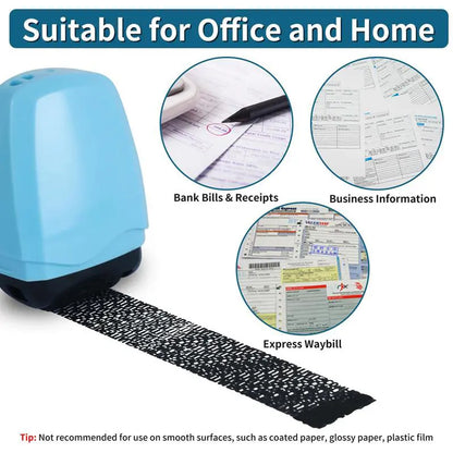 NATRAVOR™ Wide Identity Theft Protection Roller Stamp – Confidential Address Blocker & Privacy Security Stamp for Bills, Mail & Shipping Labels (1 Count)