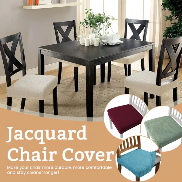 ✨Premium Waterproof Jacquard Chair Seat Cover-Durable Stretch Fit & Easy-Clean Protection