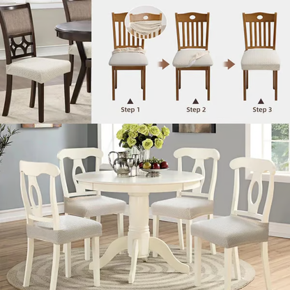 ✨Premium Waterproof Jacquard Chair Seat Cover-Durable Stretch Fit & Easy-Clean Protection
