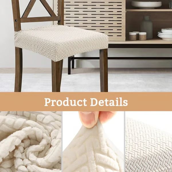 ✨Premium Waterproof Jacquard Chair Seat Cover-Durable Stretch Fit & Easy-Clean Protection