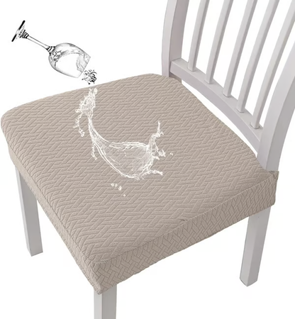 ✨Premium Waterproof Jacquard Chair Seat Cover-Durable Stretch Fit & Easy-Clean Protection