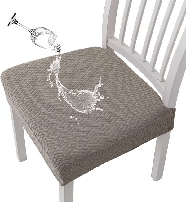 ✨Premium Waterproof Jacquard Chair Seat Cover-Durable Stretch Fit & Easy-Clean Protection