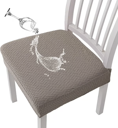 ✨Premium Waterproof Jacquard Chair Seat Cover-Durable Stretch Fit & Easy-Clean Protection
