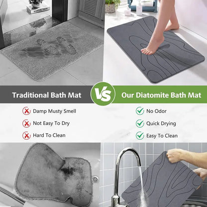 Natural Diatomaceous EarthSuper Absorbent Stone Bath Mat