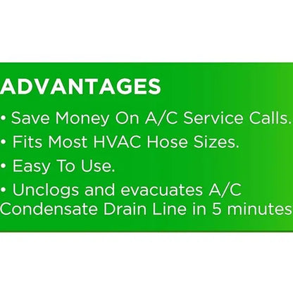 NATRAVOR™ HVAC & AC Drain Line Cleaner Tool – Universal Wet Vac Adapter for 1" Lines (Prevents Clogs & Water Damage)