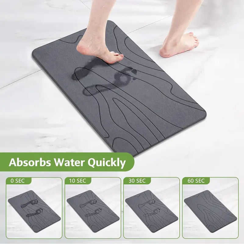 Natural Diatomaceous EarthSuper Absorbent Stone Bath Mat