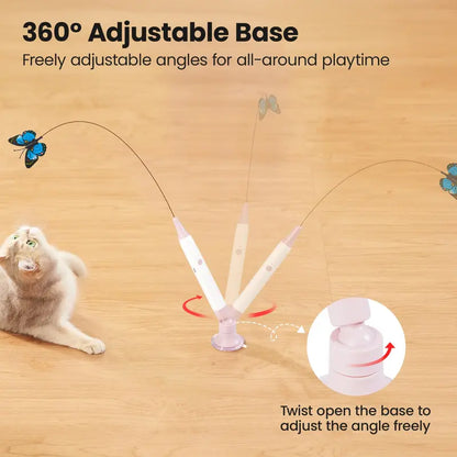 Spinning Butterfly Touch-Activated Electric Cat Toy