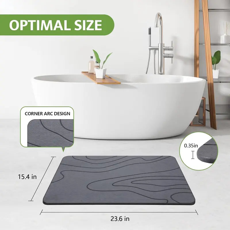 Natural Diatomaceous EarthSuper Absorbent Stone Bath Mat