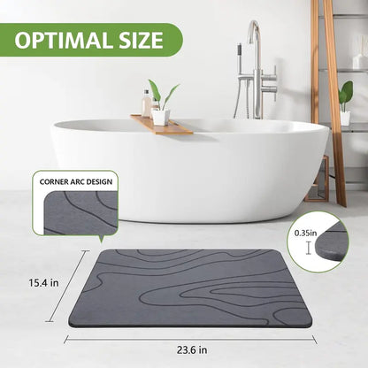 Natural Diatomaceous EarthSuper Absorbent Stone Bath Mat