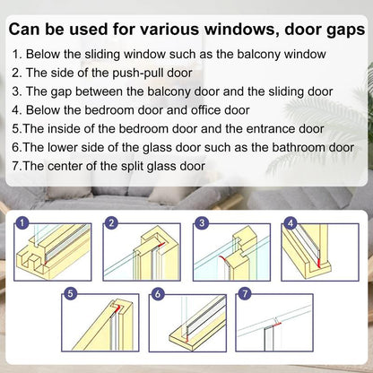 16.4Ft Adhesive Door & Window Draft Stopper Weather Stripping