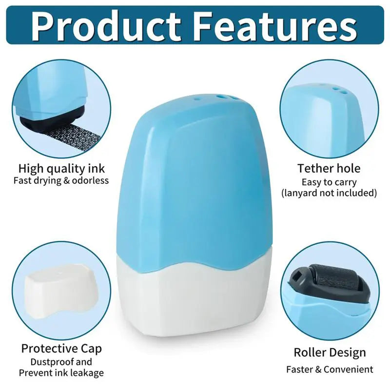 NATRAVOR™ Wide Identity Theft Protection Roller Stamp – Confidential Address Blocker & Privacy Security Stamp for Bills, Mail & Shipping Labels (1 Count)