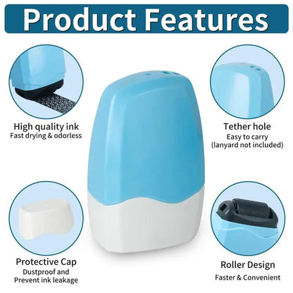 NATRAVOR™ Wide Identity Theft Protection Roller Stamp – Confidential Address Blocker & Privacy Security Stamp for Bills, Mail & Shipping Labels (1 Count)