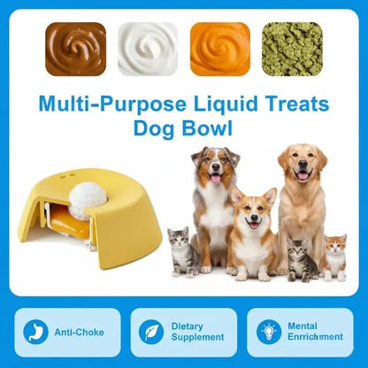 NATRAVOR™ Spin-to-Eat Dog Lick Bowl – Interactive Liquid Treat Slow Feeder & Anti-Spill Anxiety Relief Tray for Dogs (180ml)