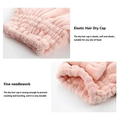 NATRAVOR™ Quick-Dry Hair Towel Wrap Set – Ultra-Absorbent Microfiber Drying Cap with Cute Bow for Frizz-Free Hair & Self-Care (2-Pack / 4-Pack)