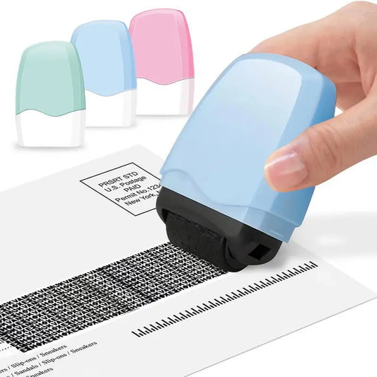 NATRAVOR™ Wide Identity Theft Protection Roller Stamp – Confidential Address Blocker & Privacy Security Stamp for Bills, Mail & Shipping Labels (1 Count)