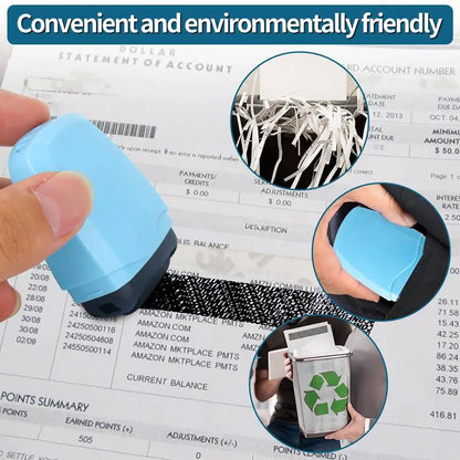 NATRAVOR™ Wide Identity Theft Protection Roller Stamp – Confidential Address Blocker & Privacy Security Stamp for Bills, Mail & Shipping Labels (1 Count)