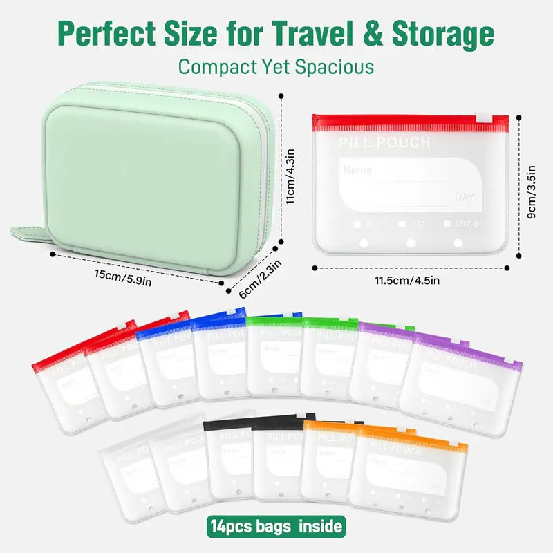 A8 Weekly Waterproof Pill & VitaminTravel Organizer