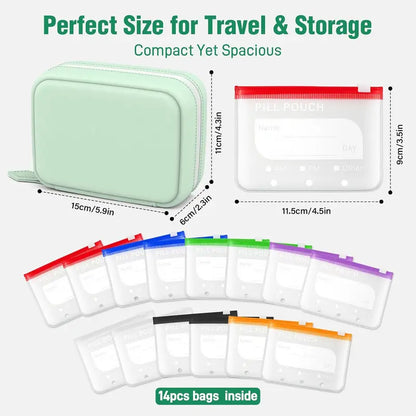 A8 Weekly Waterproof Pill & VitaminTravel Organizer