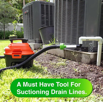 NATRAVOR™ HVAC & AC Drain Line Cleaner Tool – Universal Wet Vac Adapter for 1" Lines (Prevents Clogs & Water Damage)